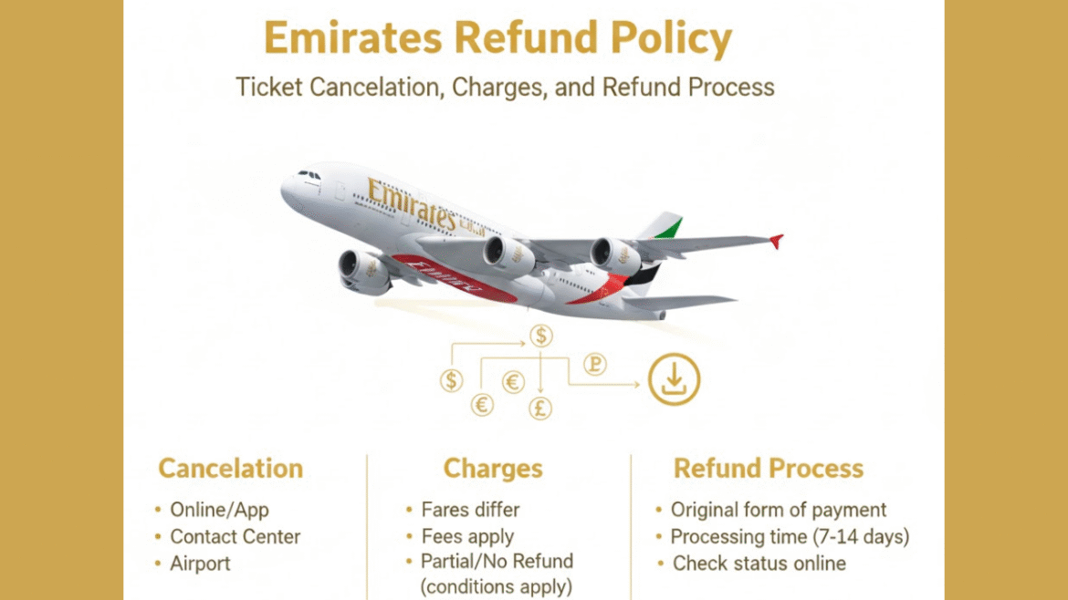 Emirates Refund Policy – Ticket Cancellation, Charges, and Refund Process